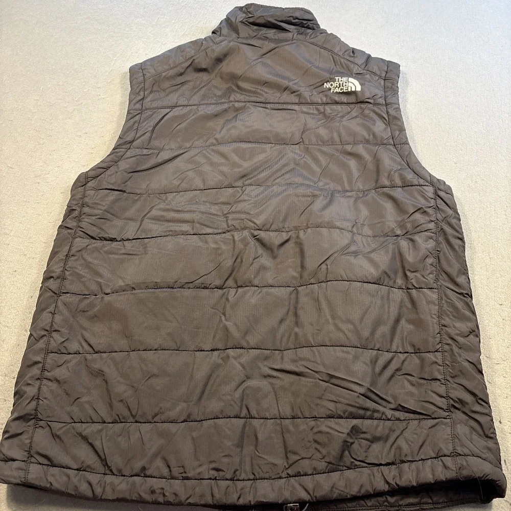 The North Face Vest Men's Size Large Black Full Zip Quilted Puffer Primaloft